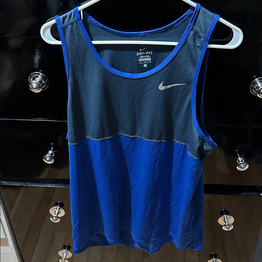 Nike Dri-Fit Blue and Black Tank Top